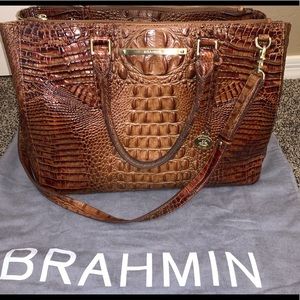 Brahmin Lincoln Satchel -Toasted Almond